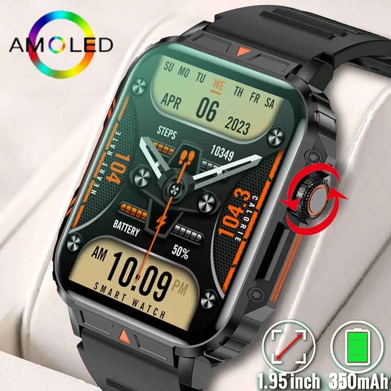 Smartwatch Square Watches For Men - 1.91 Outdoor Military Smart Watch Men