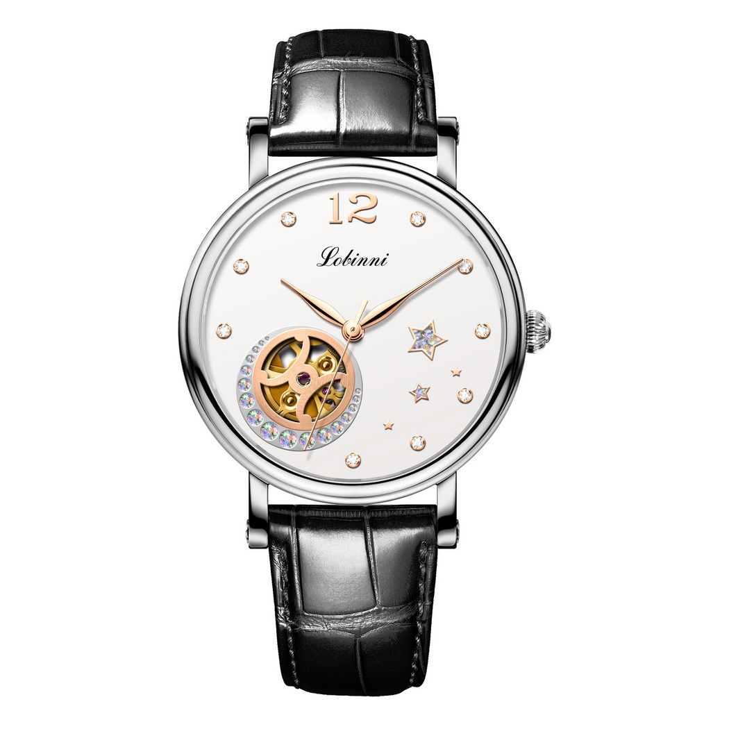Skeleton Mechanical Watch - LOBINNI Luxury Women Watches,Lady Automatic Watch