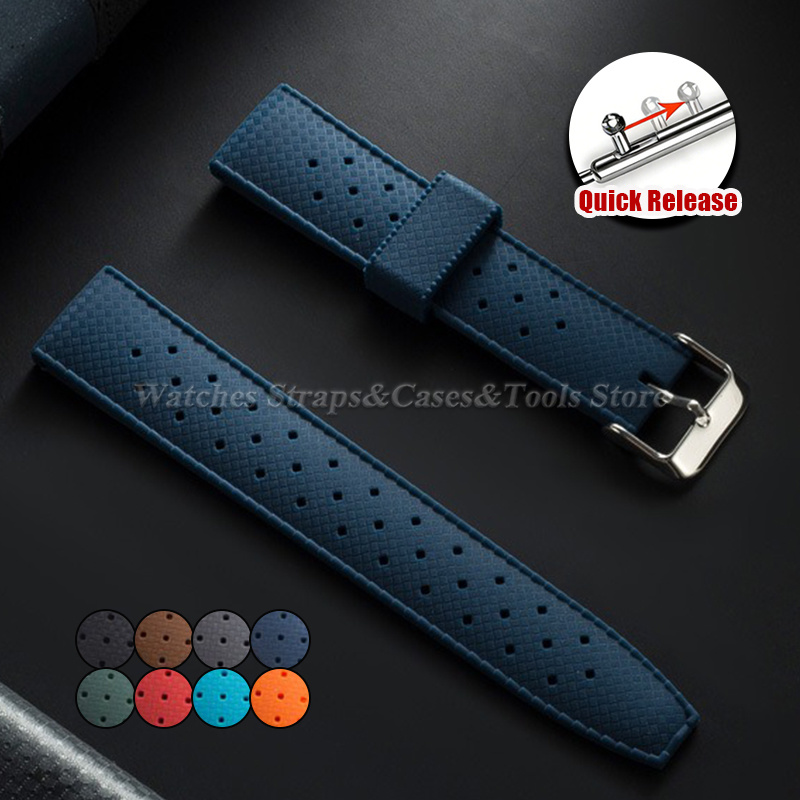 Smartwatch Premium Watches For Men - Premium Tropical Rubber Watch Strap 20mm