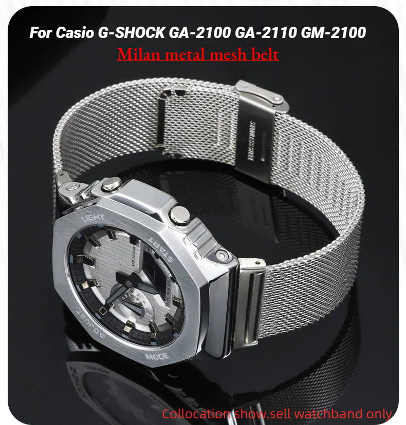 Casio Watch G-Shock Dw-5600 - Milan metal mesh belt For Casio