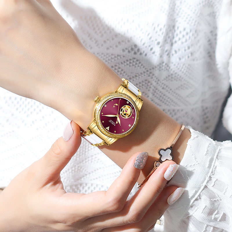 MIGE Ladies Skeleton Auto Watc - Skeleton Mechanical Watch 评论和价格