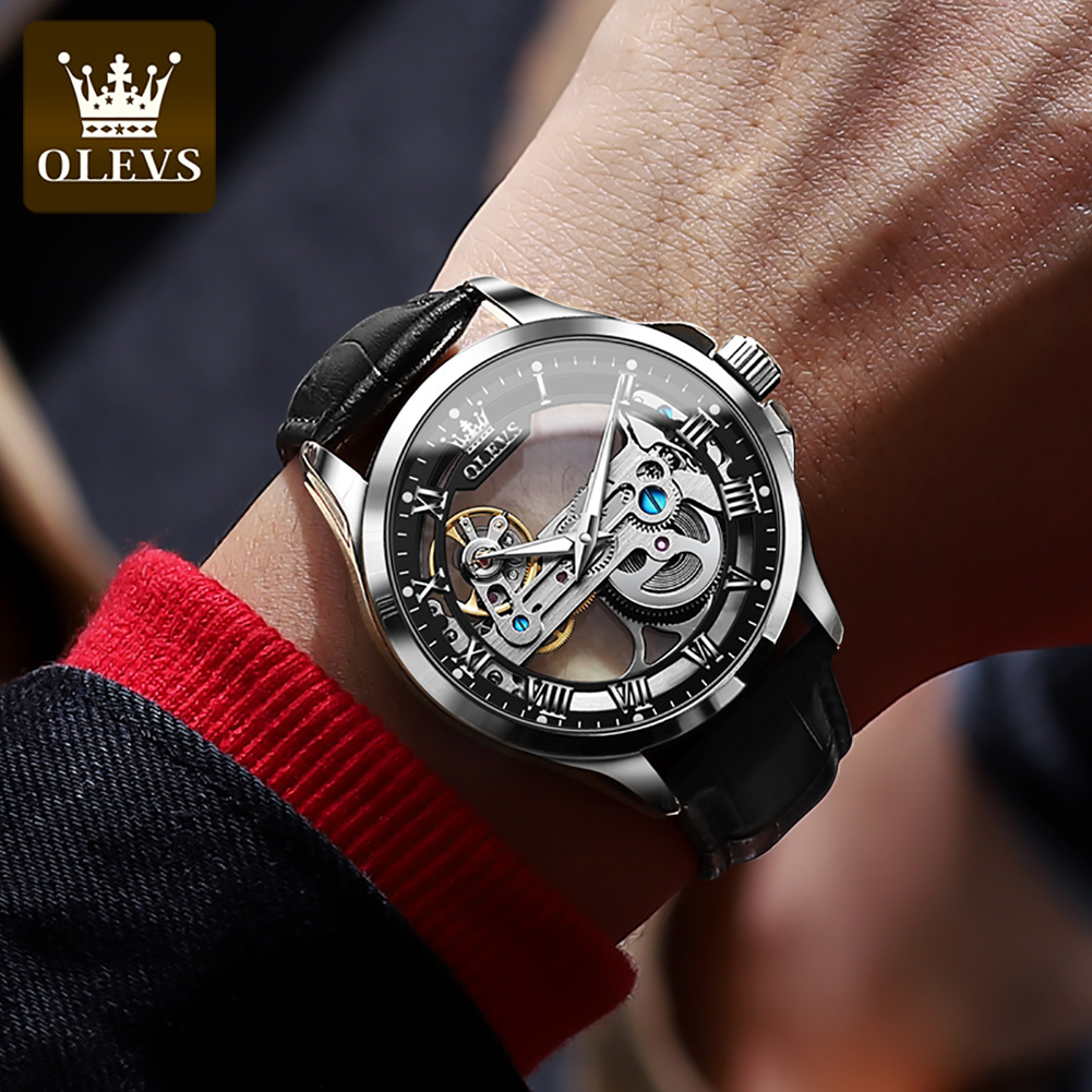 OLEVS Couple Watches Original  - Skeleton Mechanical Watch 评论和价格