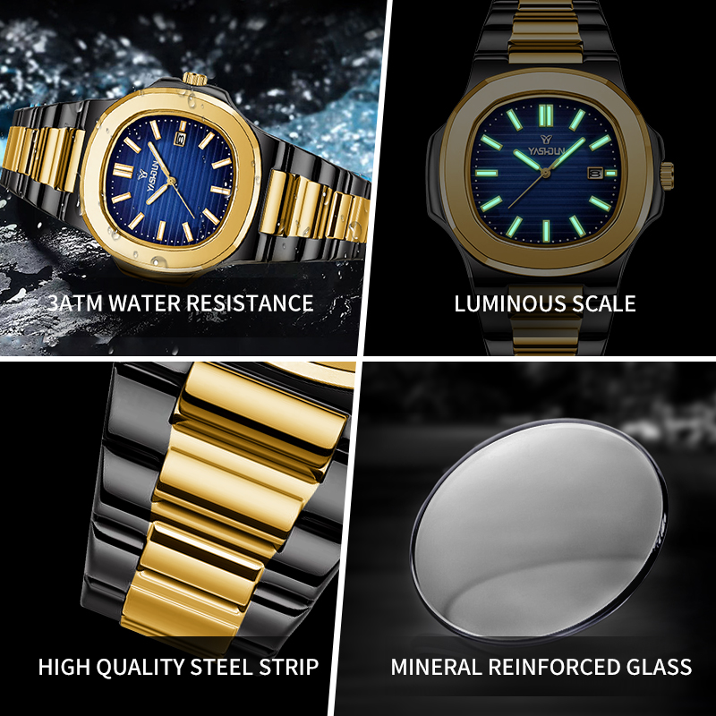 Fashion Square Quartz Man Cloc - Smartwatch Square Watches For Men 评论和价格