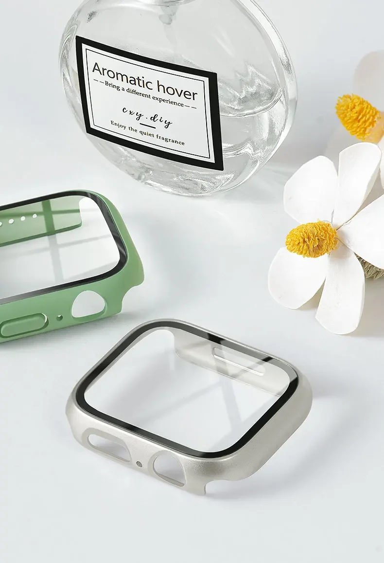Tempered Glass+cover For Apple - Apple Watch Band 评论和价格