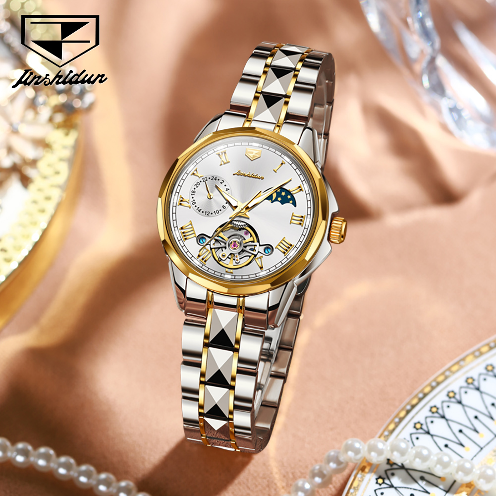JSDUN 8937 Ladies Watches Auto - Skeleton Mechanical Watch 评论和价格