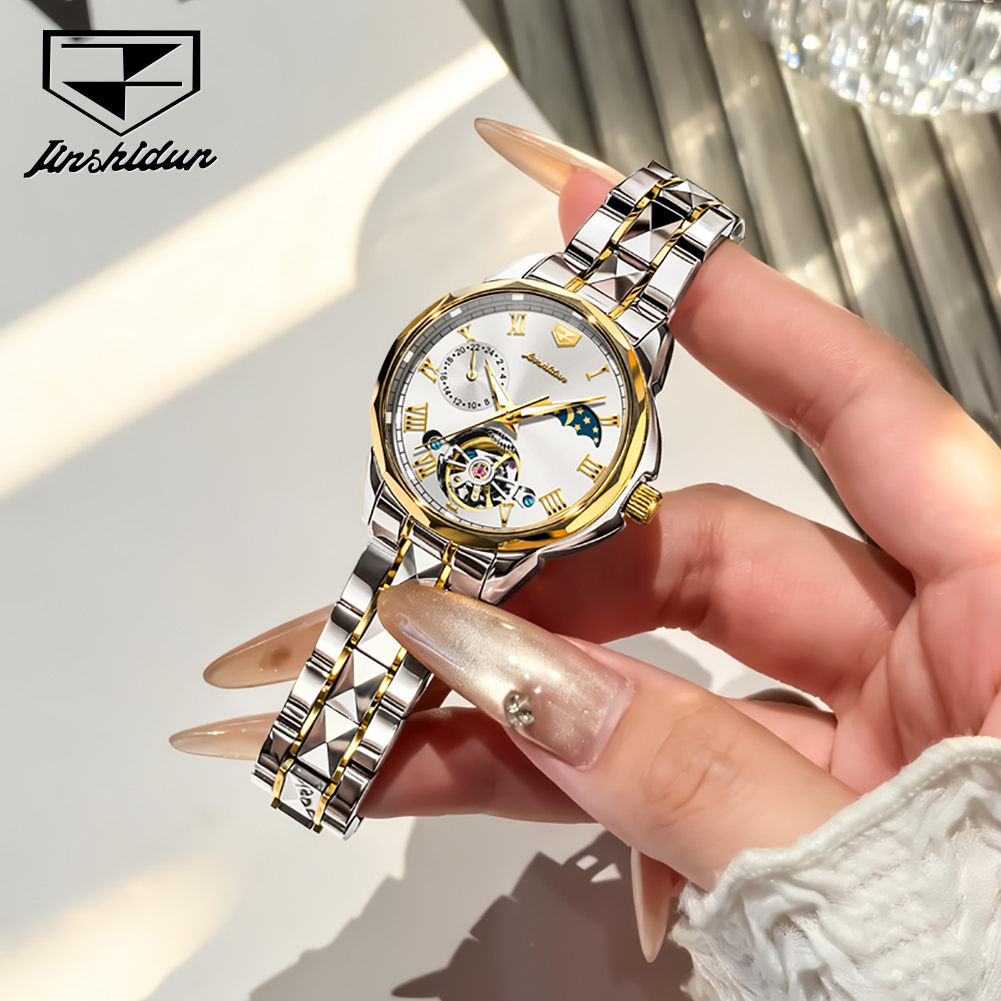 JSDUN 8937 Ladies Watches Auto - Skeleton Mechanical Watch 评论和价格