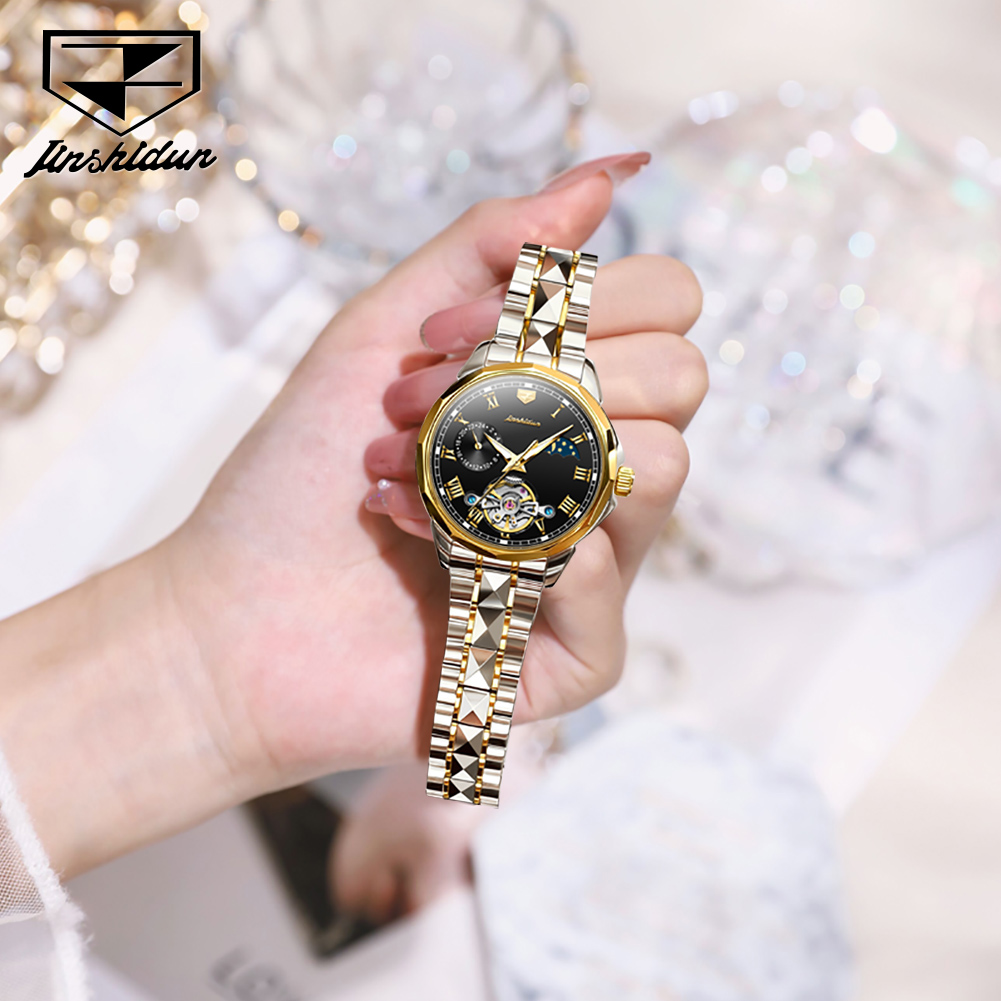 JSDUN 8937 Ladies Watches Auto - Skeleton Mechanical Watch 评论和价格