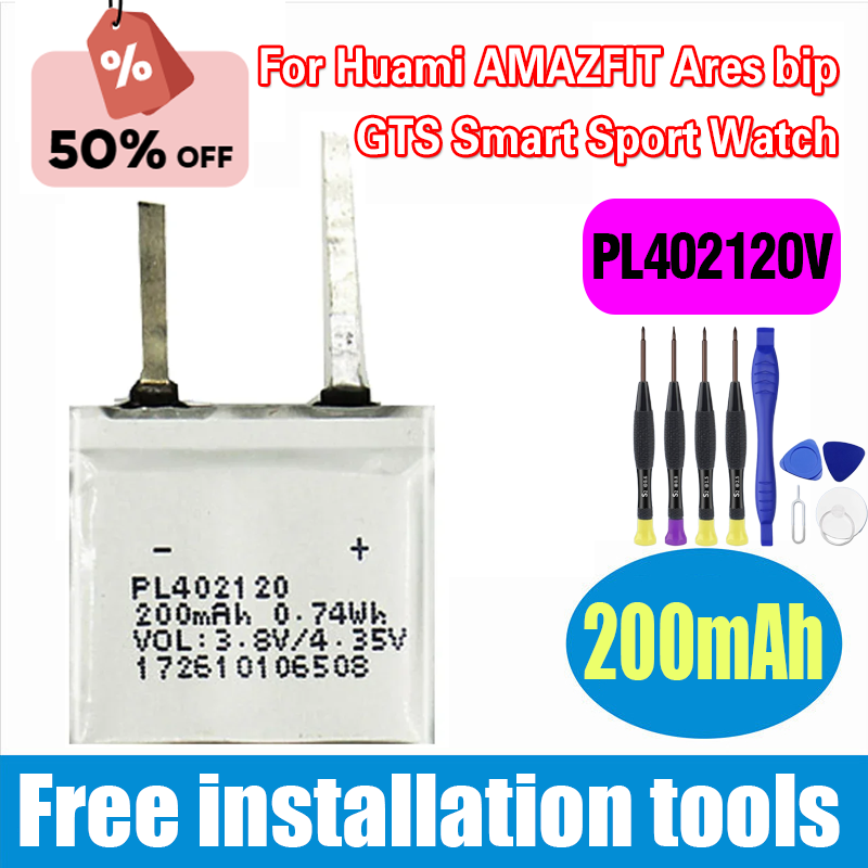 New PL402120V 200mAh Battery f - Smartwatch New Watches 评论和价格