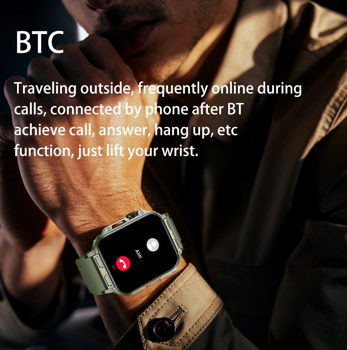 1.91 Outdoor Military Smart Wa - Smartwatch Square Watches For Men 评论和价格