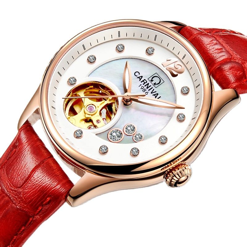 Switzerland CARNIVAL Luxury Wo - Skeleton Mechanical Watch 评论和价格