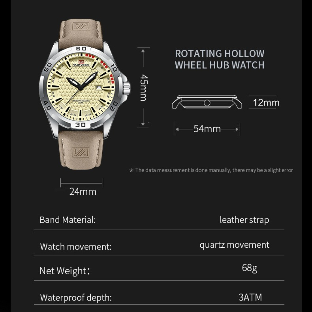 VAVAVOOM 2581 Large Dial Conce - Smartwatch Premium Watches For Men 评论和价格