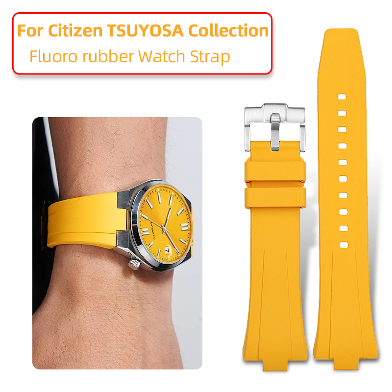 9x26mm FKM Fluoro Rubber Strap - Citizen Watch Tsuyosa 评论和价格