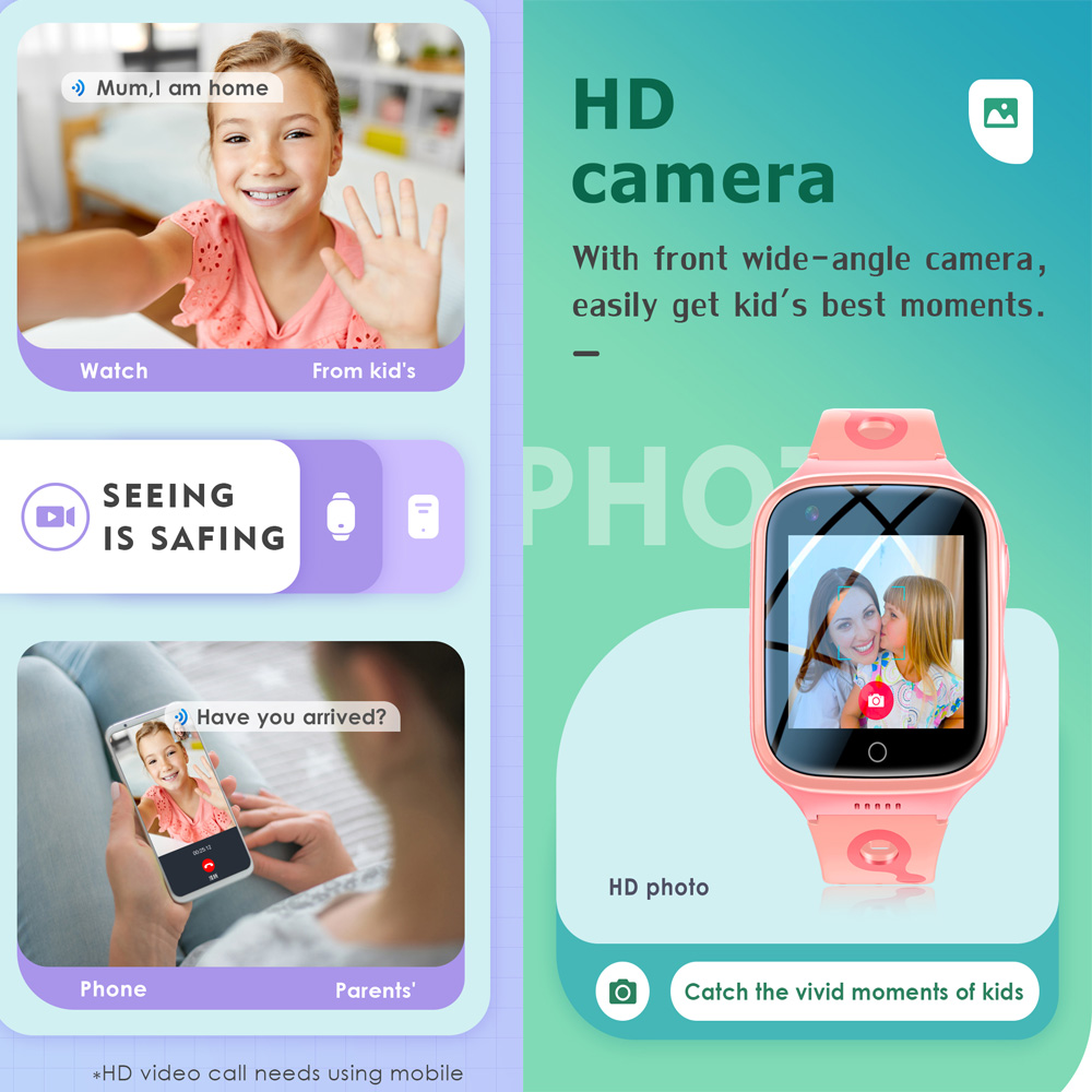 Hot 4G Kids Smartwatch 1000 Ma - Smartwatch Digital Watches For Girls 评论和价格