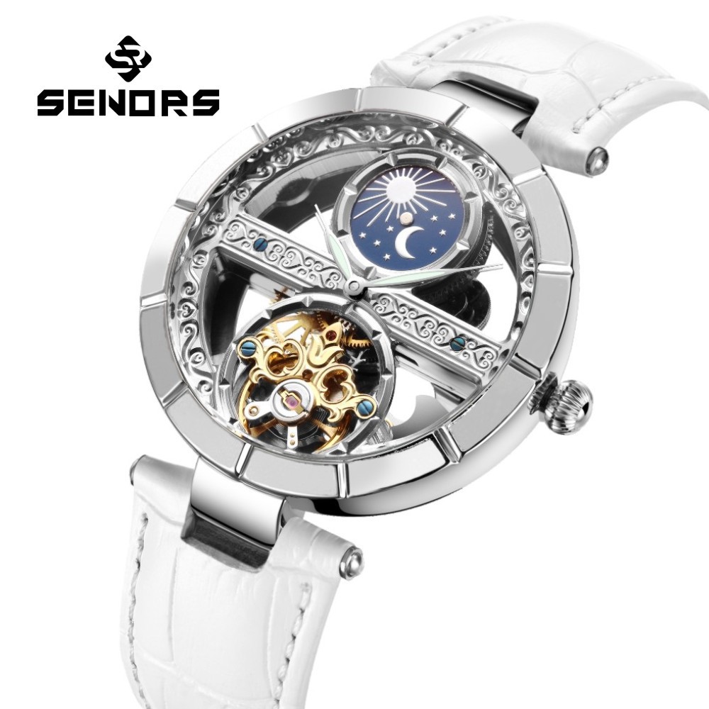 Luxury Women's Waterproof Skel - Skeleton Mechanical Watch 评论和价格