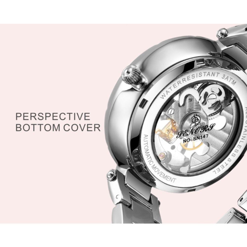 Luxury Women's Waterproof Skel - Skeleton Mechanical Watch 评论和价格