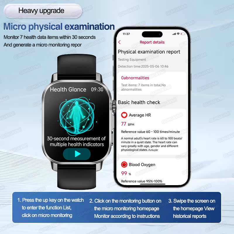 New Men Emotion Diagnosis Smar - Smartwatch Square Watches For Men 评论和价格