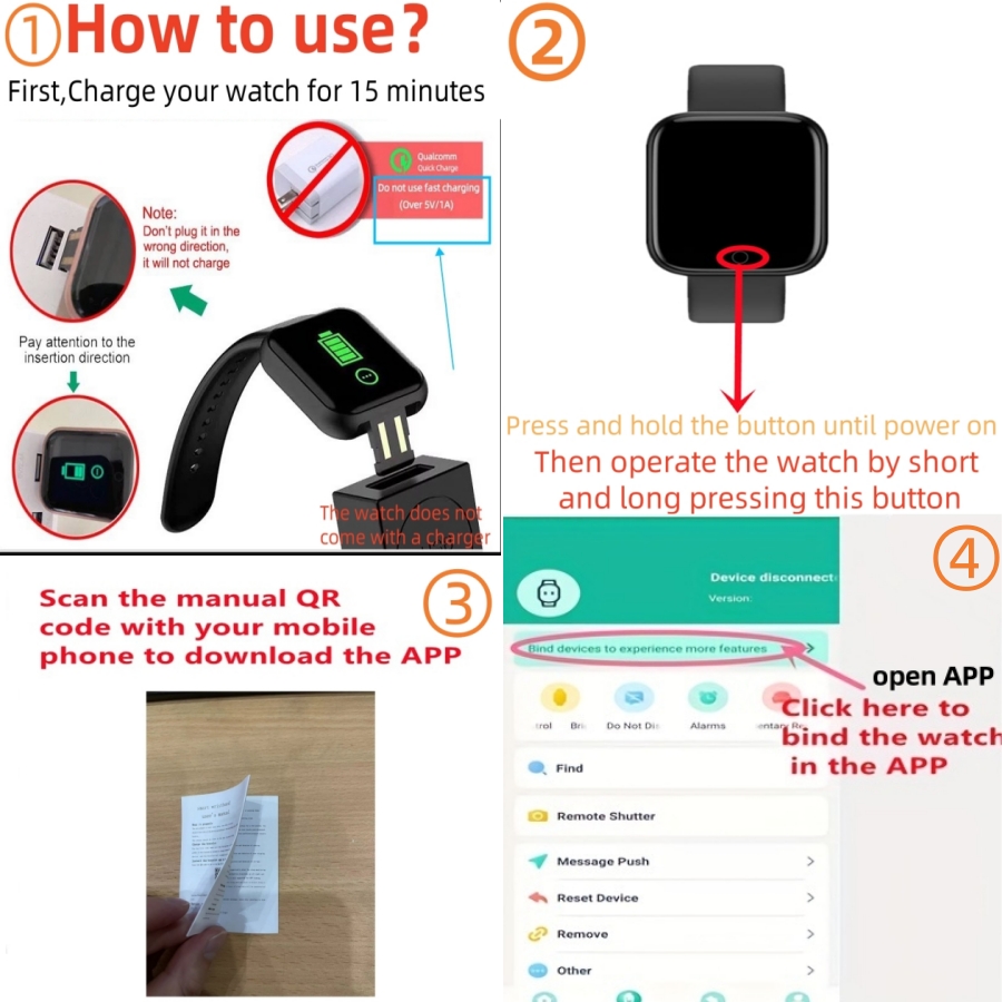 Smart Watch Message Remind Mus - Smartwatch Square Watches For Men 评论和价格
