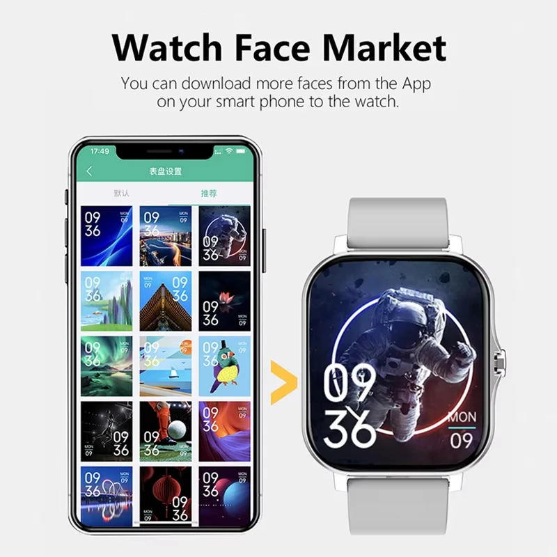 Lenovo 1.83 Waterproof Sport S - Smartwatch Square Watches For Men 评论和价格