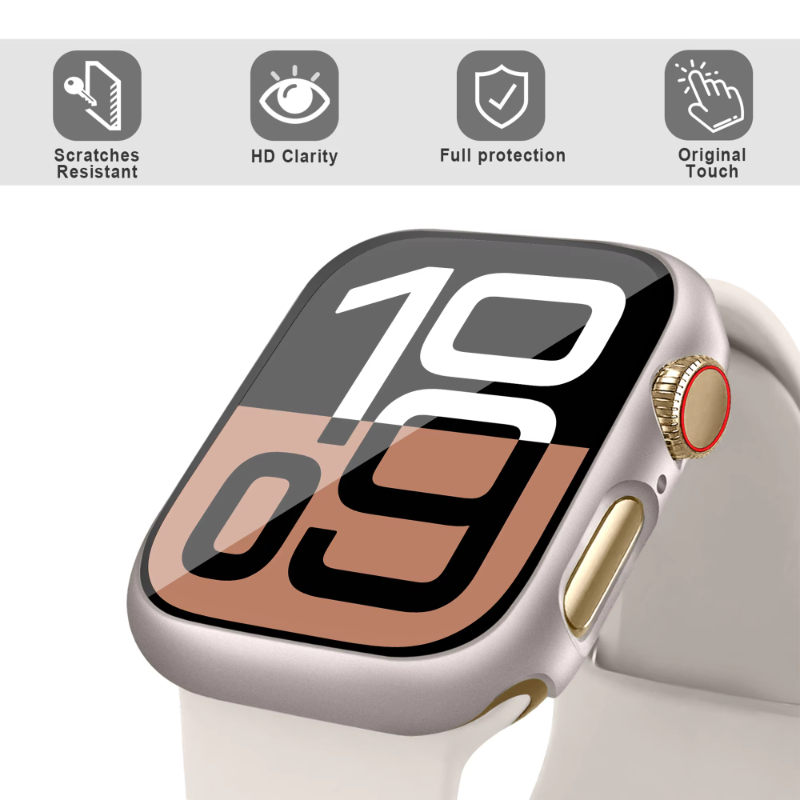 Glass+Case For Apple Watch 44m - Apple Watch Band 评论和价格
