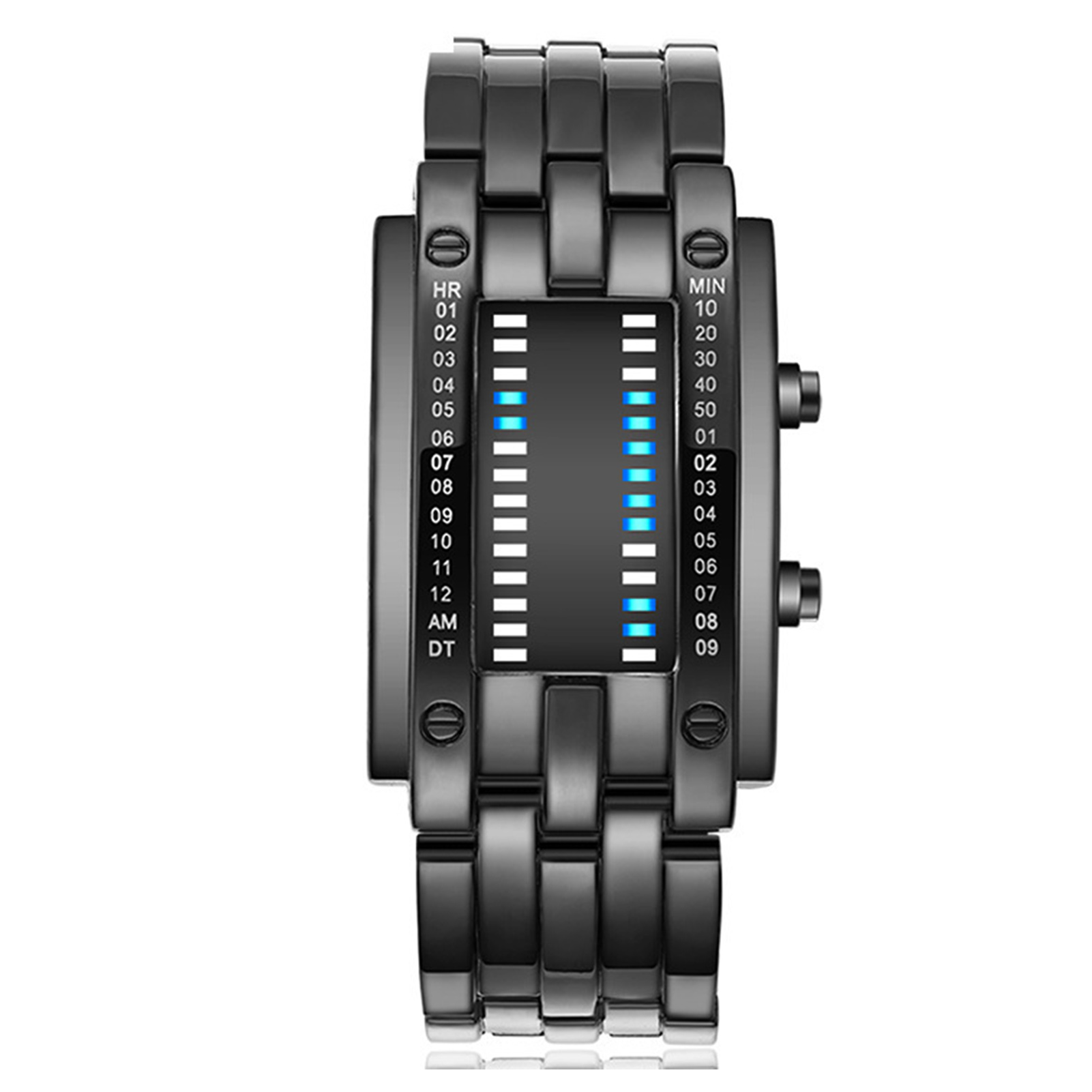 Premium Binary Matrix Blue LED - Smartwatch Premium Watches For Men 评论和价格