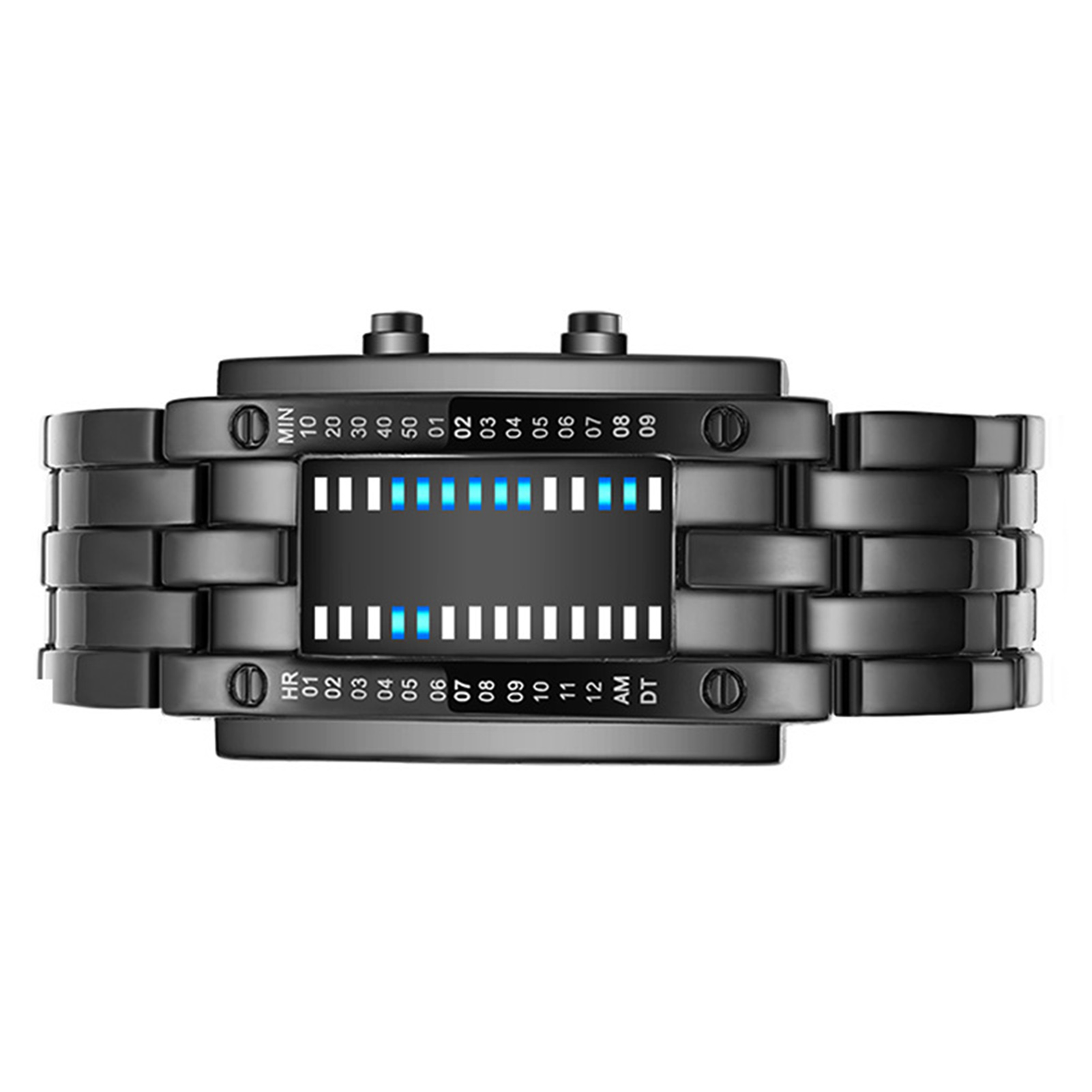 Premium Binary Matrix Blue LED - Smartwatch Premium Watches For Men 评论和价格