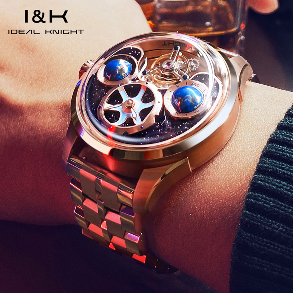 IDEAL KNIGHT 6808 Tourbillon W - Skeleton Mechanical Watch 评论和价格