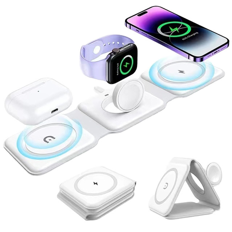 3-in-1 Magnetic Folding Wirele - Smartwatch Phone Watches 评论和价格