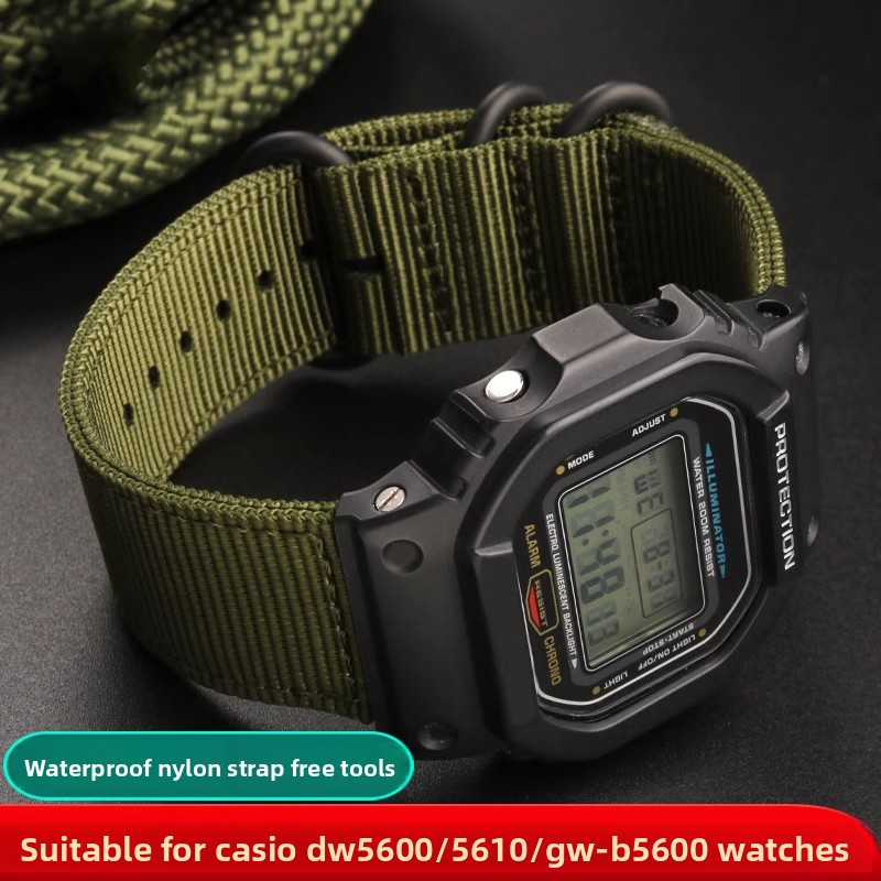 Nylon Watch Strap For Casio G- - Casio Watch G-Shock Dw-5600 评论和价格