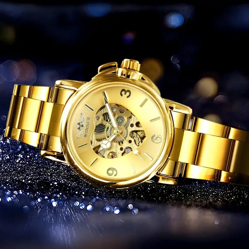 Elegant Women's Automatic Mech - Skeleton Mechanical Watch 评论和价格