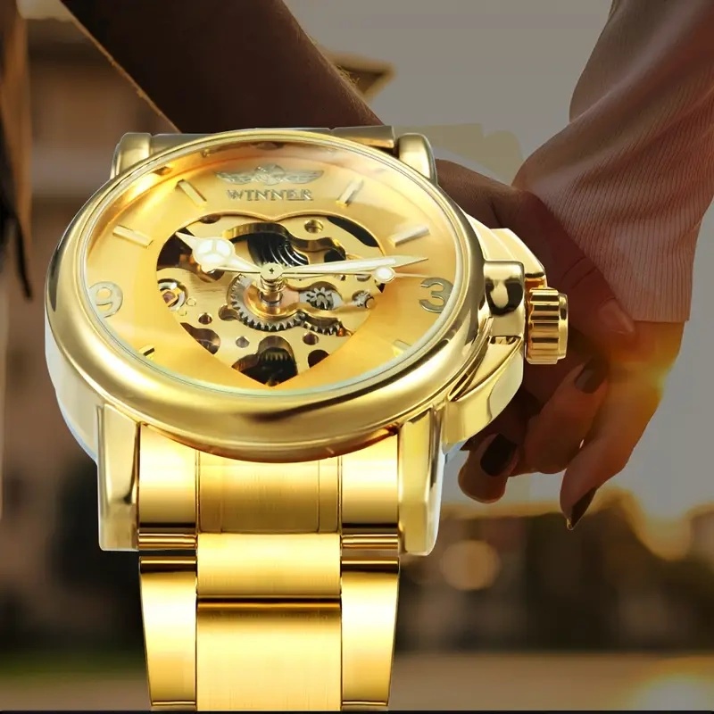 Elegant Women's Automatic Mech - Skeleton Mechanical Watch 评论和价格