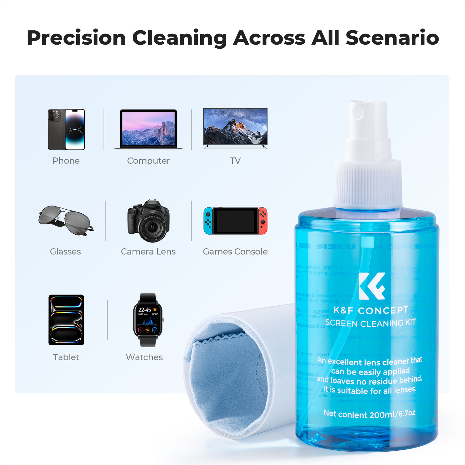 K&F CONCEPT 200ML Screen Clean - Watch Polishing Cloth 评论和价格