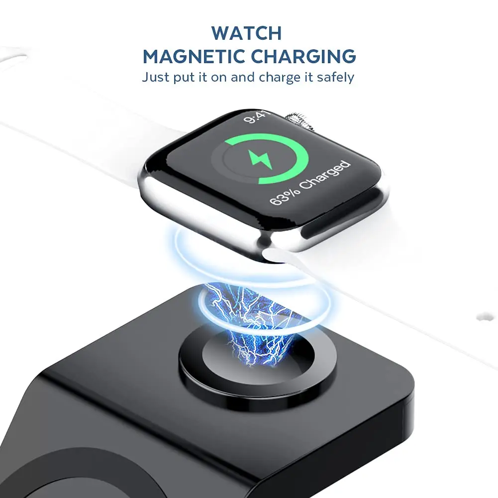 3 In 1 Wireless Charger Stand  - Smartwatch Phone Watches 评论和价格