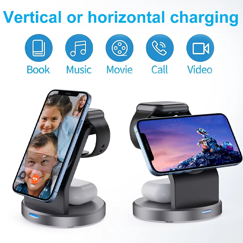 3 In 1 Wireless Charger Stand  - Smartwatch Phone Watches 评论和价格