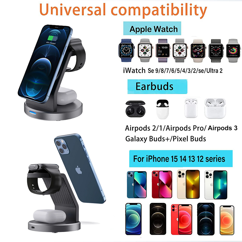 3 In 1 Wireless Charger Stand  - Smartwatch Phone Watches 评论和价格