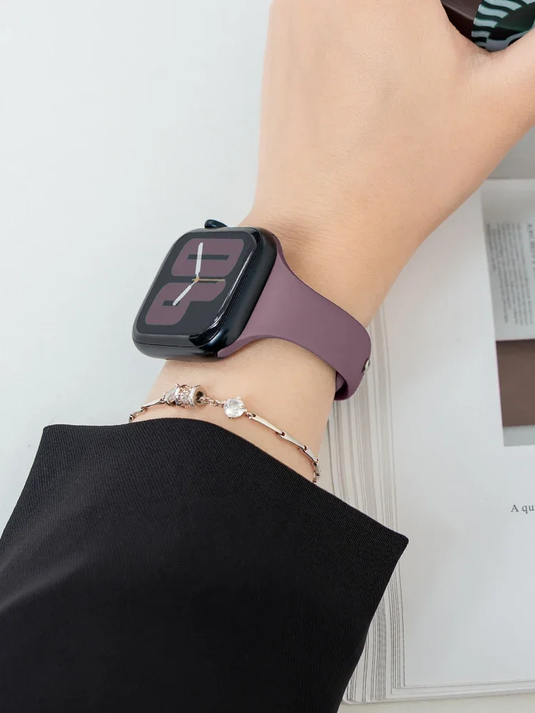 Slim Silicone strap for Apple  - Smartwatch Slim Watches For Men 评论和价格