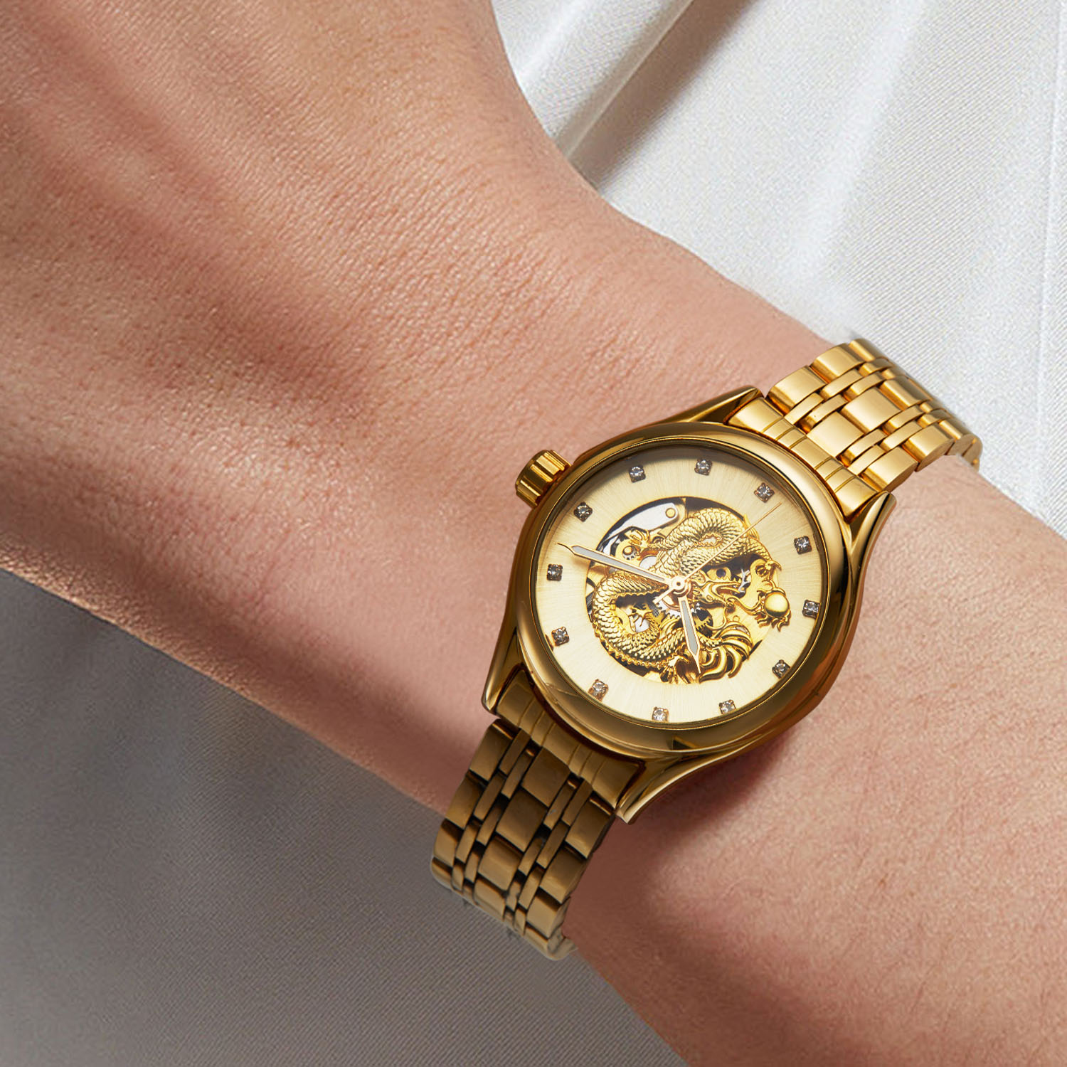 T-WINNER High-end Luxury Drago - Skeleton Mechanical Watch 评论和价格