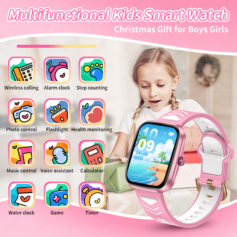 LIGE New 1.75 Inch Bluetooth C - Smartwatch Digital Watches For Girls 评论和价格