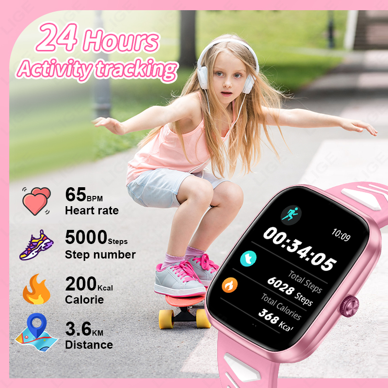 LIGE New 1.75 Inch Bluetooth C - Smartwatch Digital Watches For Girls 评论和价格