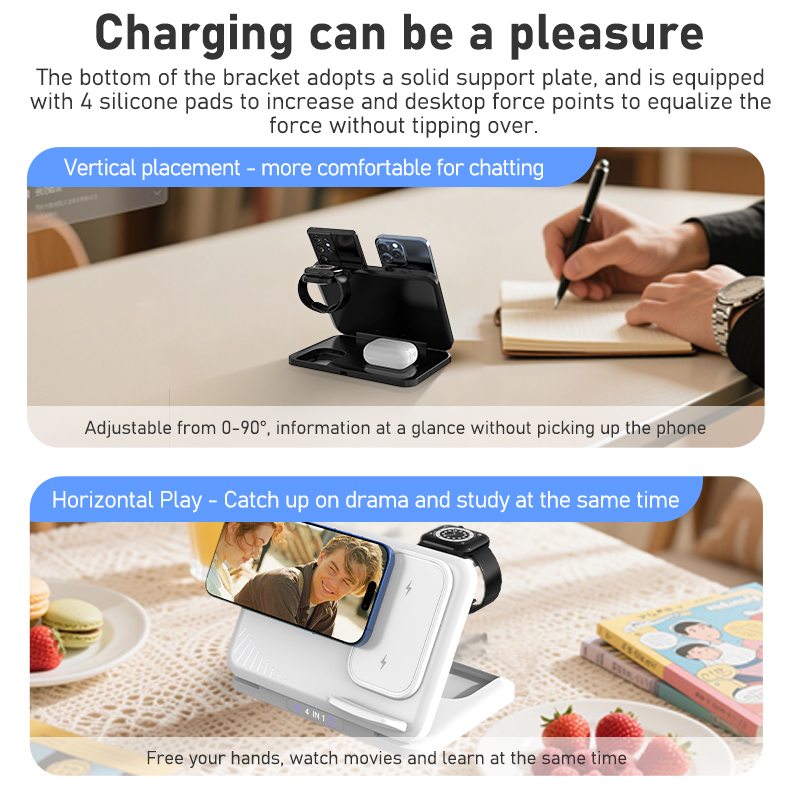 4 in 1 Dual Phone Wireless Cha - Smartwatch Phone Watches 评论和价格