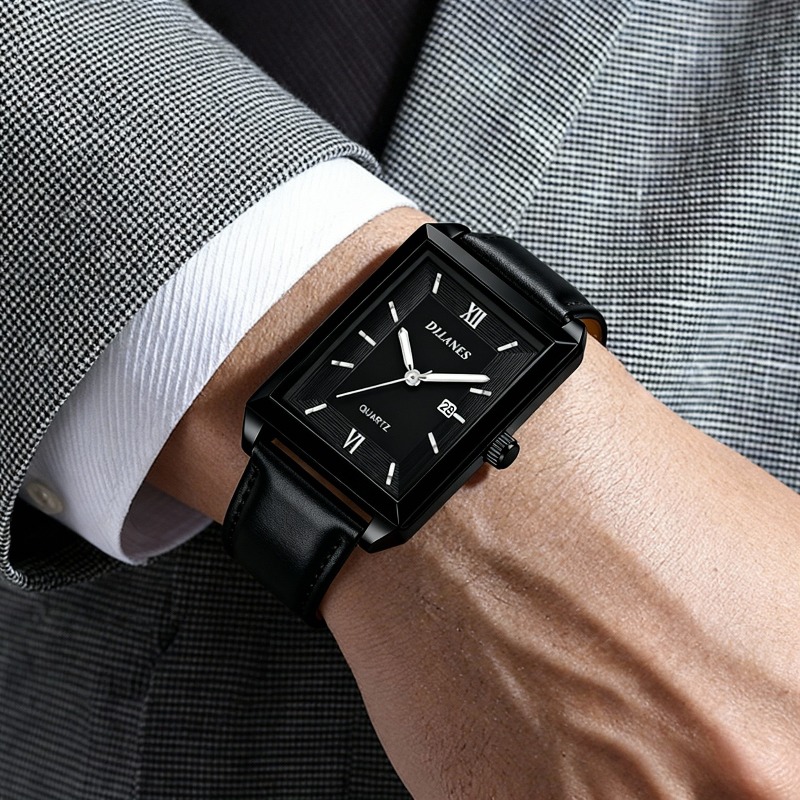 Casual Leather Men Watches Sim - Smartwatch Square Watches For Men 评论和价格