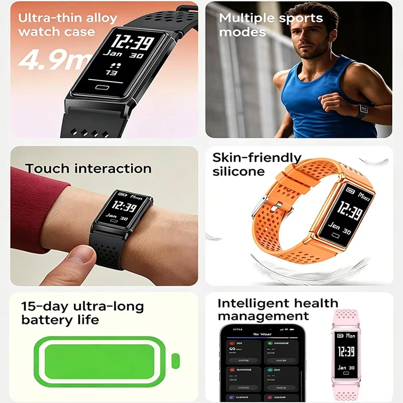 LIGE New Ultra-Slim Smart Brac - Smartwatch Slim Watches For Men 评论和价格