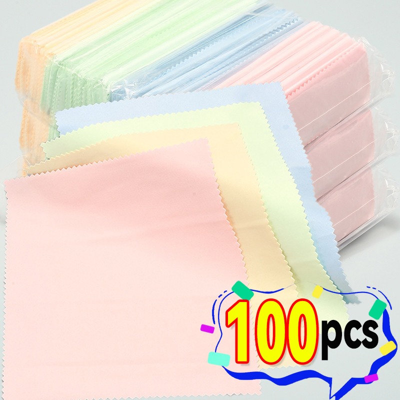 10-100pcs Silver Polishing Gla - Watch Polishing Cloth 评论和价格