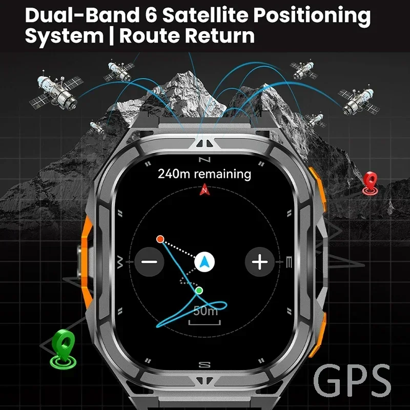 Luxury AMOLED Smartwatch Real  - Smartwatch Square Watches For Men 评论和价格