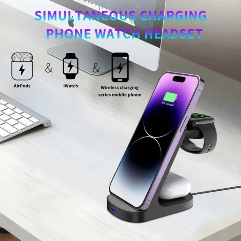 Durable 3 In 1 Wireless Charge - Smartwatch Phone Watches 评论和价格