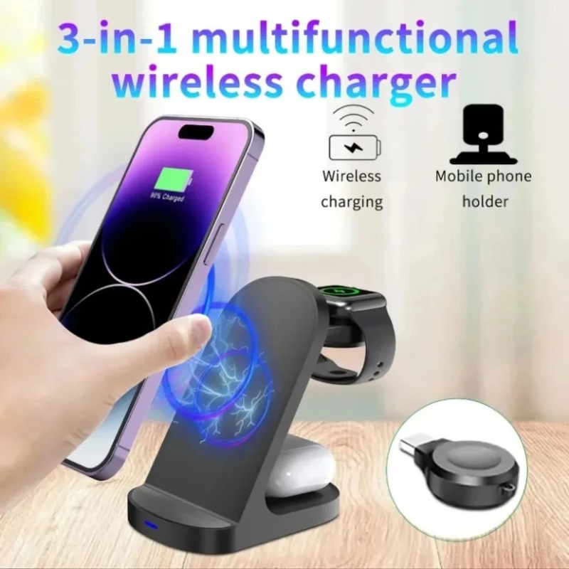 Durable 3 In 1 Wireless Charge - Smartwatch Phone Watches 评论和价格