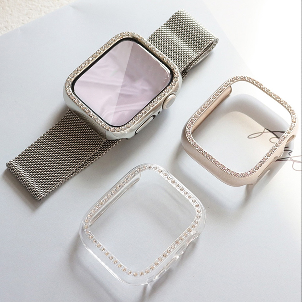 NEW Glass+Diamond Case For App - Smartwatch New Watches 评论和价格