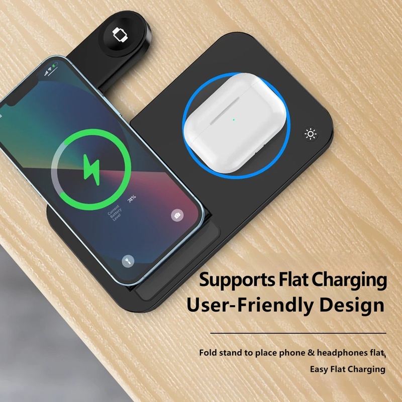 4 in 1 Folding Wireless Charge - Smartwatch Phone Watches 评论和价格